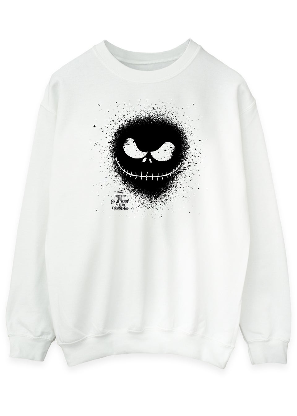Disney The Nightmare Before Christmas Splatter Men's White Graphic Sweatshirt