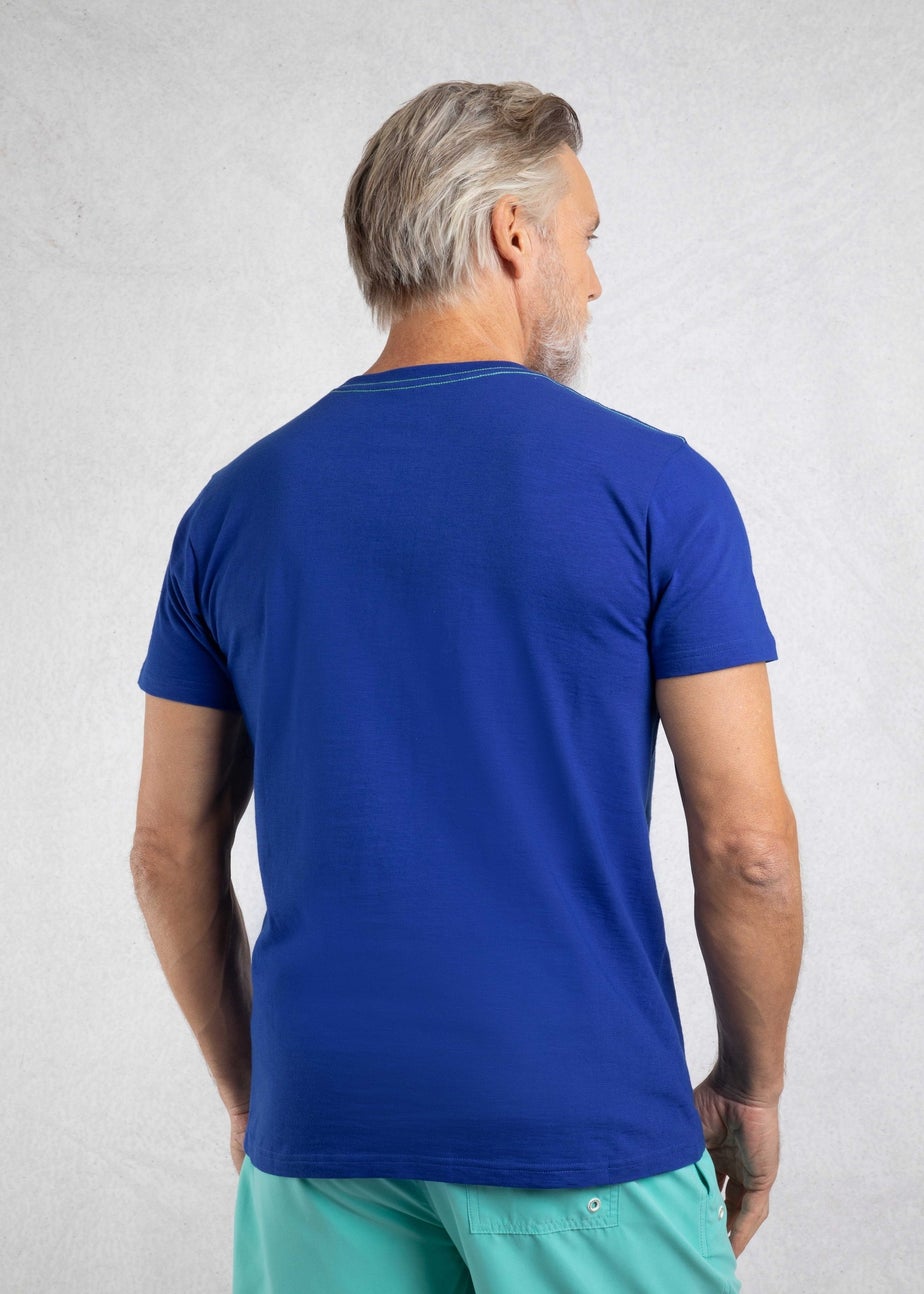 Weird Fish Cobalt Blue Coordinates Front Print Graphic T-Shirt