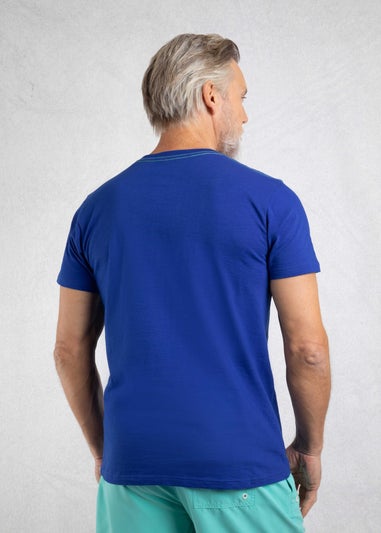 Weird Fish Cobalt Blue Coordinates Front Print Graphic T-Shirt