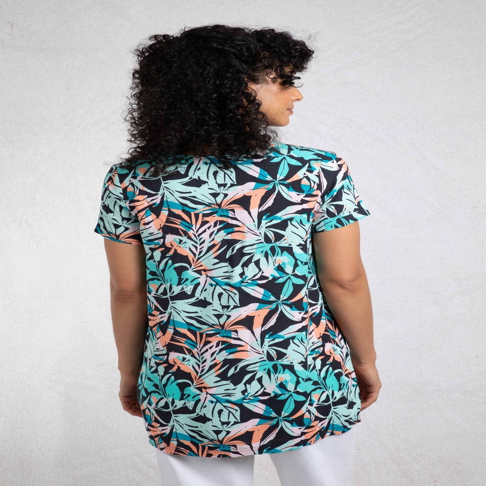 Weird Fish Aqua blue Nuri Printed Tunic