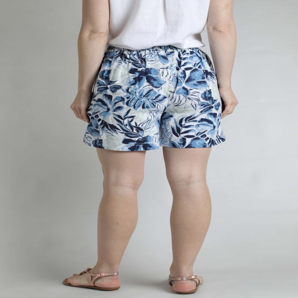 Weird Fish Estate blue Aloha Printed Shorts