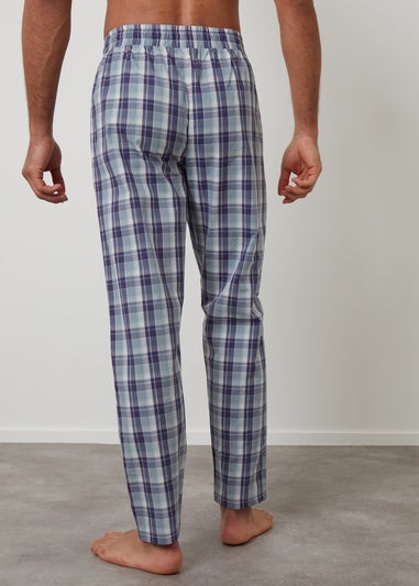 Threadbare Blue 2-Pack Cotton Poplin Check Lounge Pants