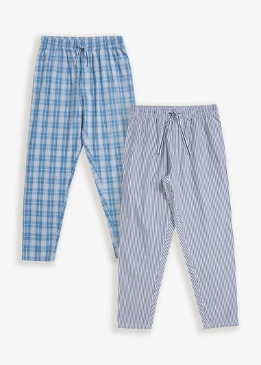 Threadbare Blue 2-Pack Cotton Poplin Lounge Pants