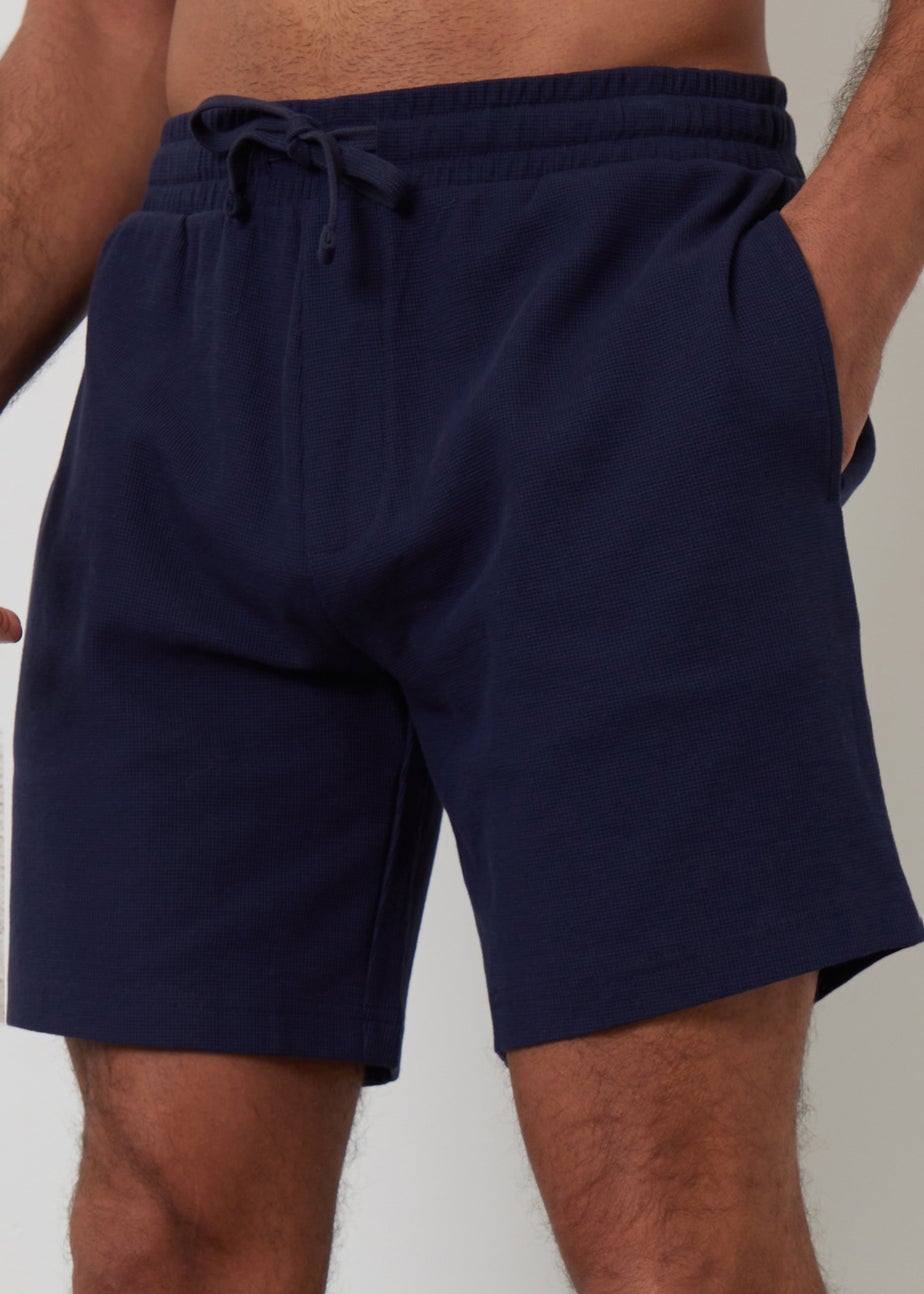 Threadbare Navy 3-Pack Waffle Texture Lounge Shorts