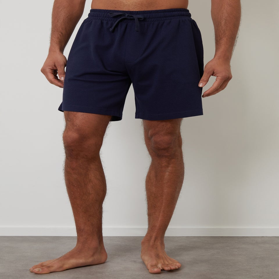 Threadbare Blue 3-Pack Popcorn Textured Cotton Lounge Shorts