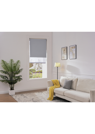 Little Black Book Cloud Grey D. Roller Blind