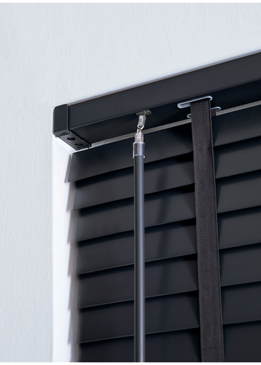 Little Black Book Slate Grey FSC Wood Venetian(50mm)