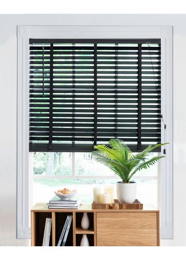 Little Black Book Slate Grey FSC Wood Venetian(50mm)