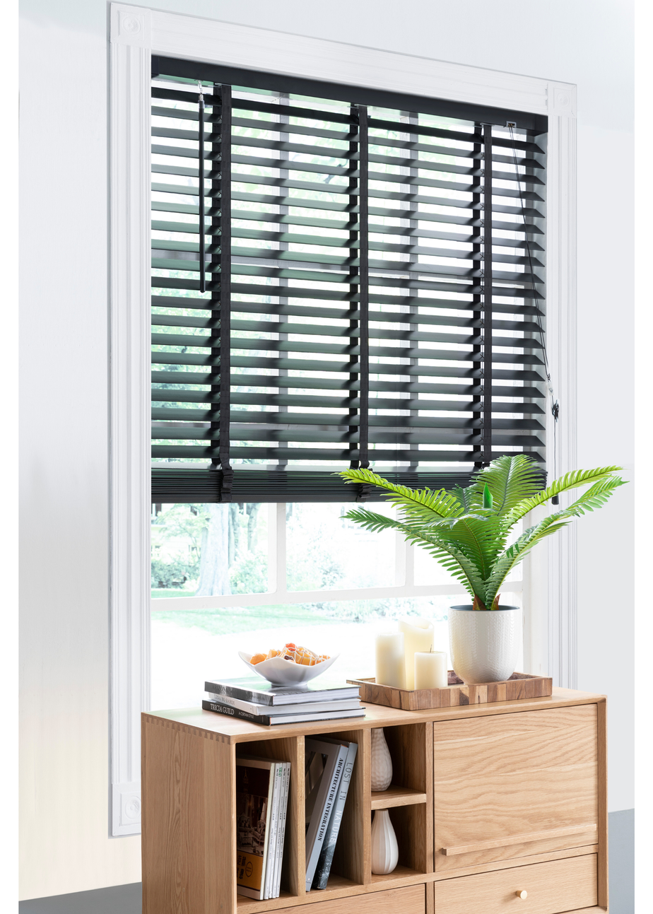 Little Black Book Slate Grey FSC Wood Venetian(50mm)