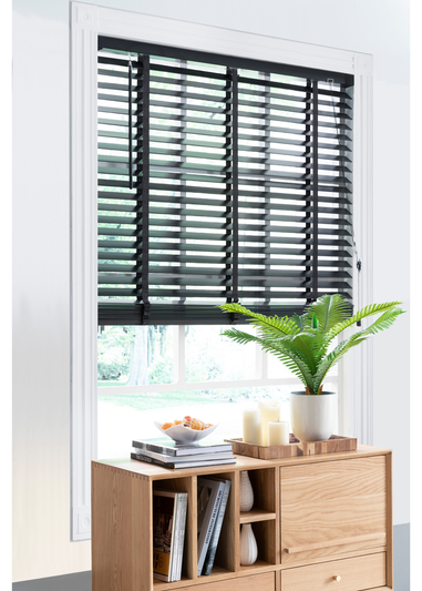 Little Black Book Slate Grey FSC Wood Venetian(50mm)