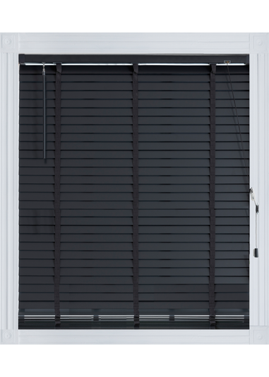 Little Black Book Slate Grey FSC Wood Venetian(50mm)