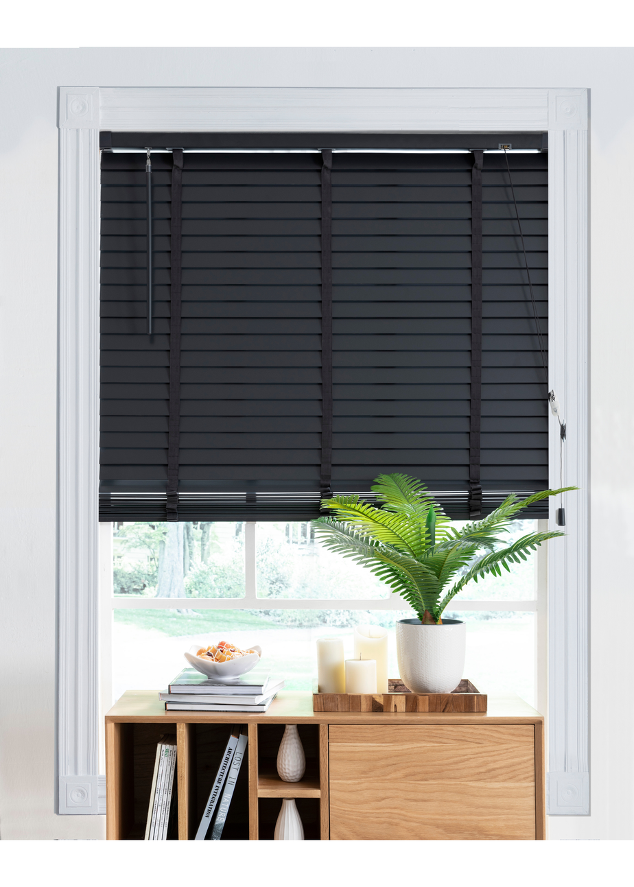 Little Black Book Slate Grey FSC Wood Venetian(50mm)