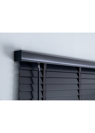 Little Black Book Slate Grey FSC Wood Venetian(50mm)