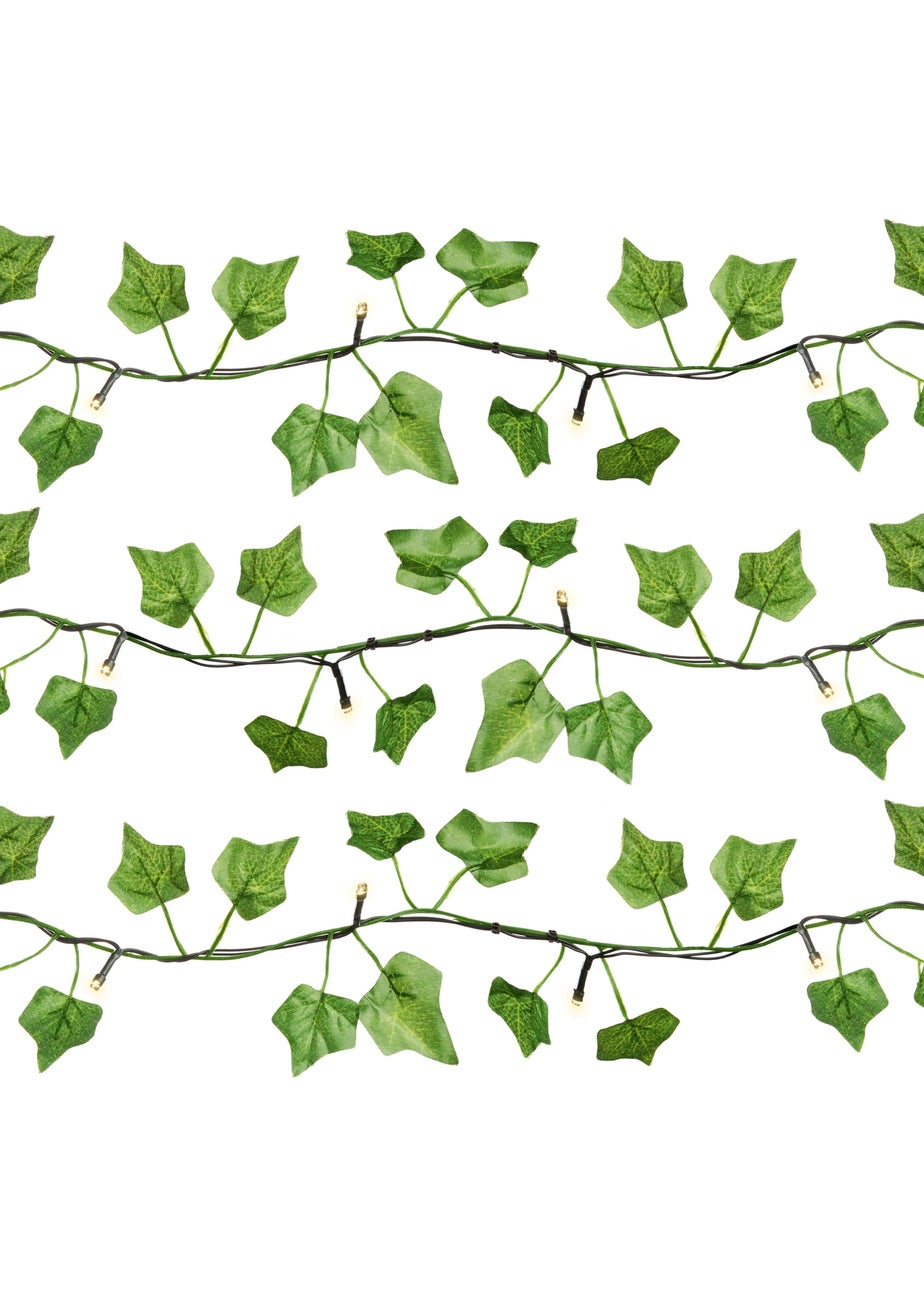 Premier Decorations 209 Warm White Battery Operated LED Ivy Curtain