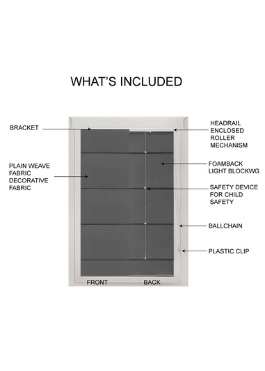 Little Black Book Charcoal Blackout Roman Blind