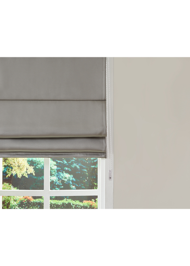 Little Black Book Dove Grey Blackout Roman Blind