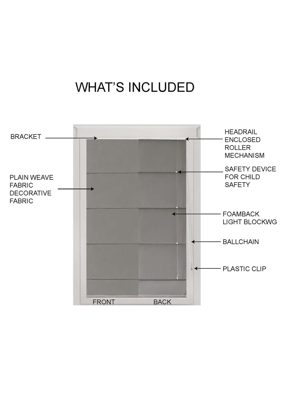 Little Black Book Dove Grey Blackout Roman Blind