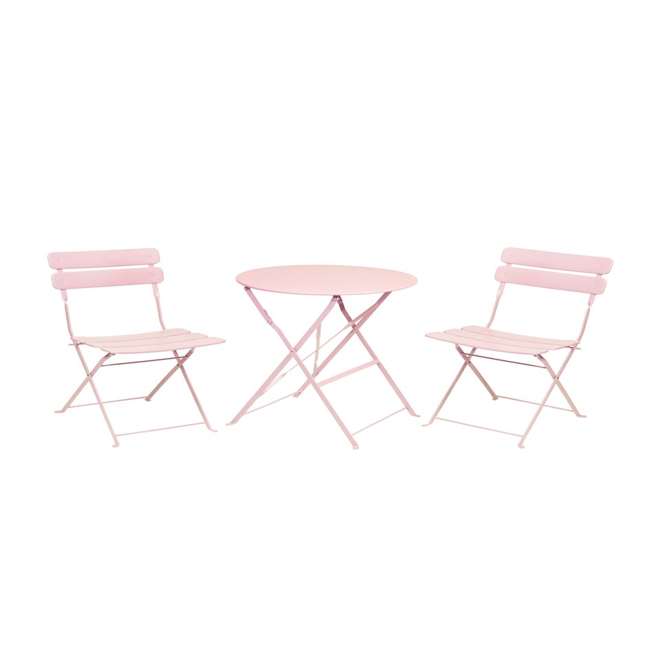 Premier Decorations Reims 2 Seater Bistro Set Pink