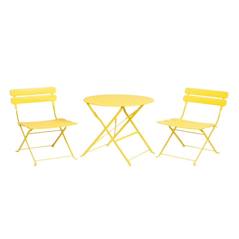 Premier Decorations Reims 2 Seater Bistro Set Yellow