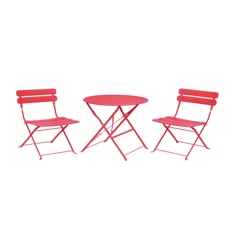 Premier Decorations Reims 2 Seater Bistro Set Coral
