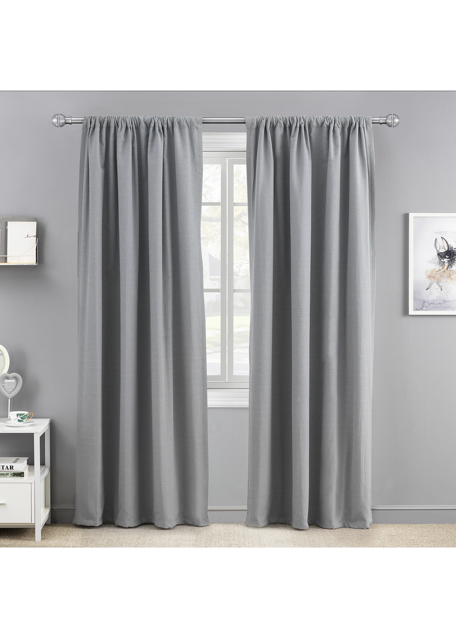 Little Black Book Stainless Steel Extendable Diamante Ball Curtain Pole