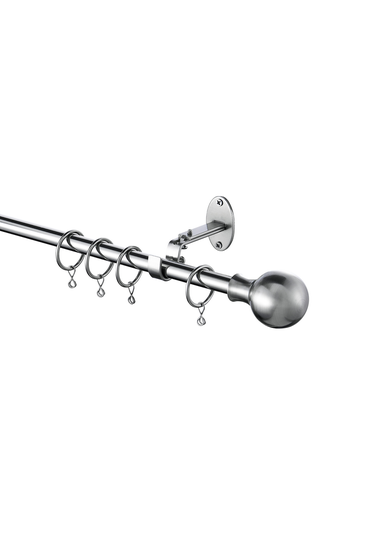 Little Black Book Stainless Steel Extendable Ball Curtain Pole