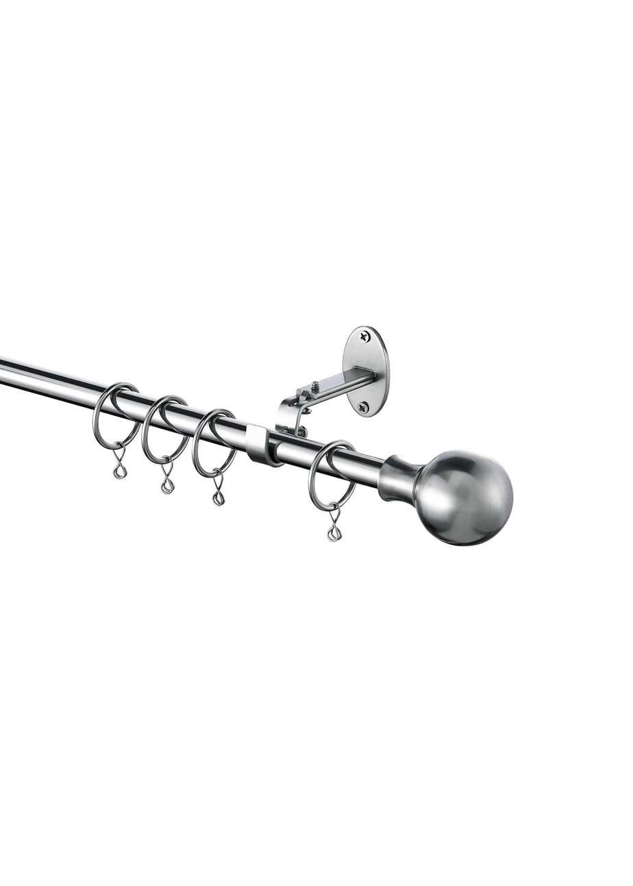 Little Black Book Stainless Steel Extendable Ball Curtain Pole