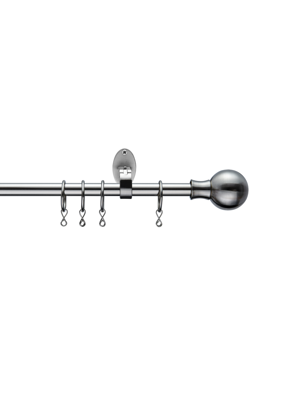 Little Black Book Stainless Steel Extendable Ball Curtain Pole