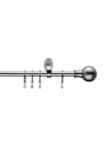 Little Black Book Stainless Steel Extendable Ball Curtain Pole