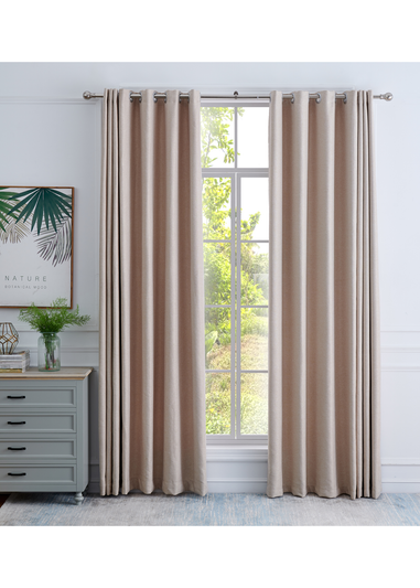 Little Black Book Stainless Steel Extendable Ball Eyelet Curtain Pole