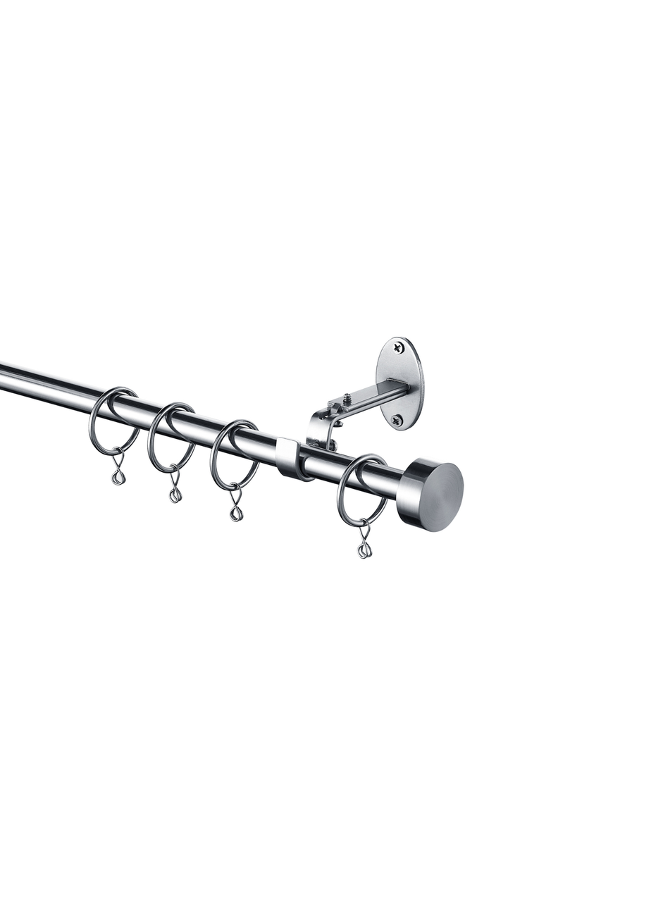 Little Black Book Stainless Steel Extendable Stopped Curtain Pole