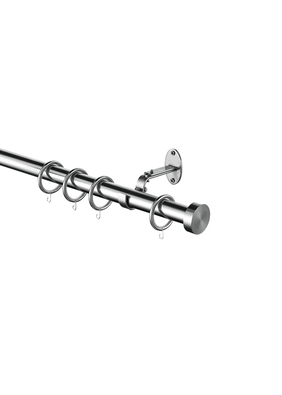 Little Black Book Stainless Steel Extendable Stopped Curtain Pole