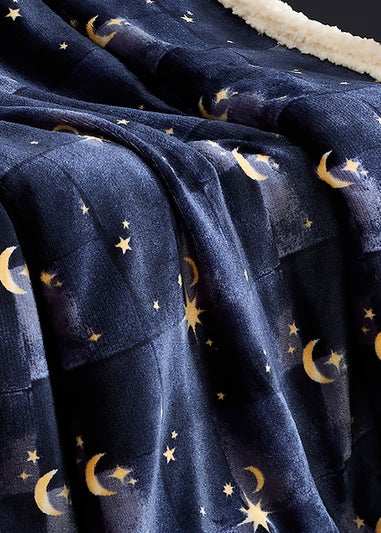 Fusion Cosmic Star Soft Fleece Navy Throw
