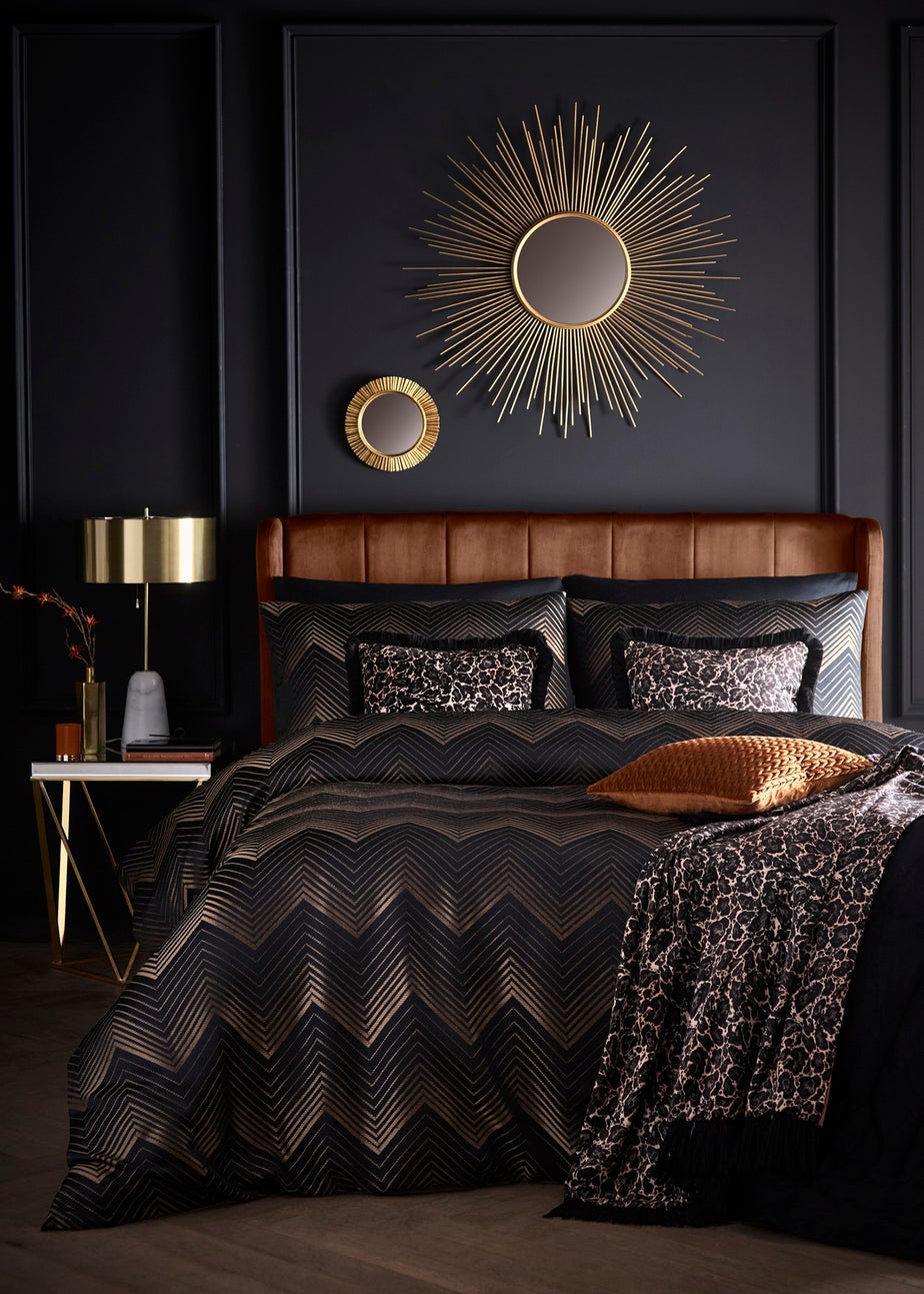 Laurence Llewelyn-Bowen Cocktail Reversible Black Duvet Cover Set