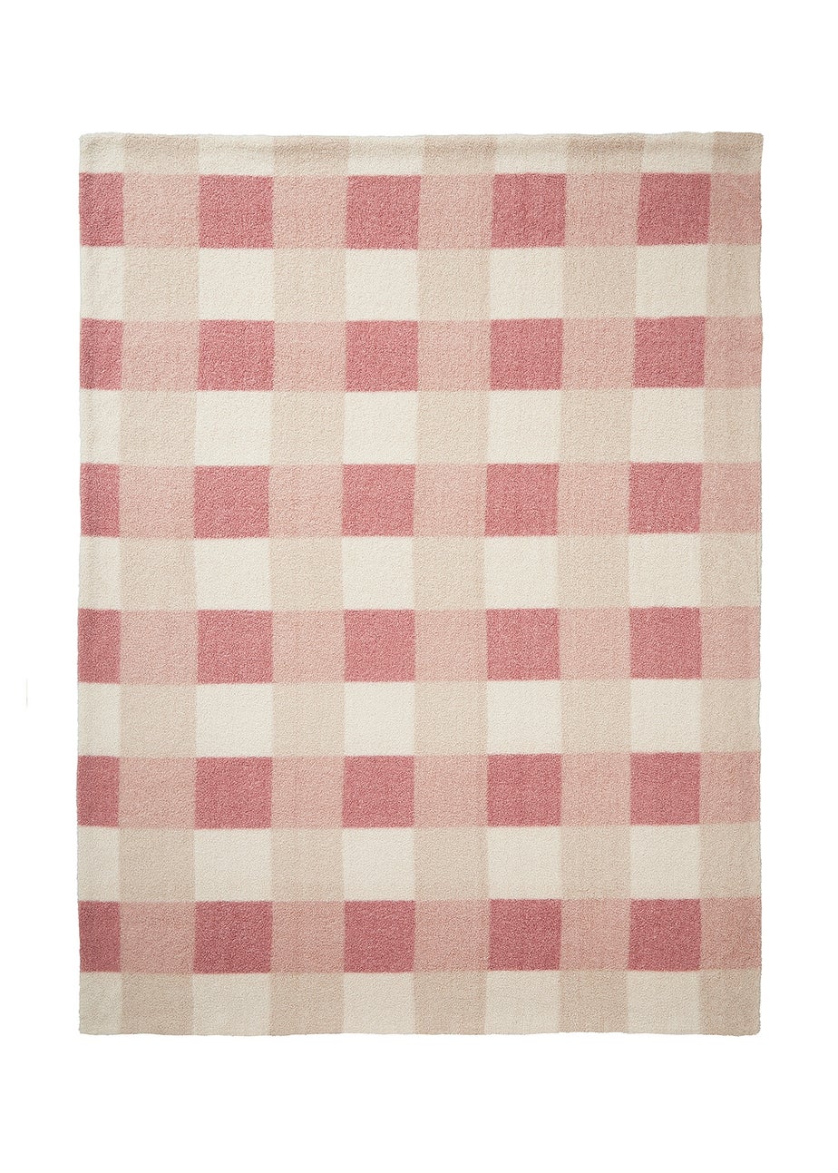 Appletree Ashford Check  Reversible Natural Throw