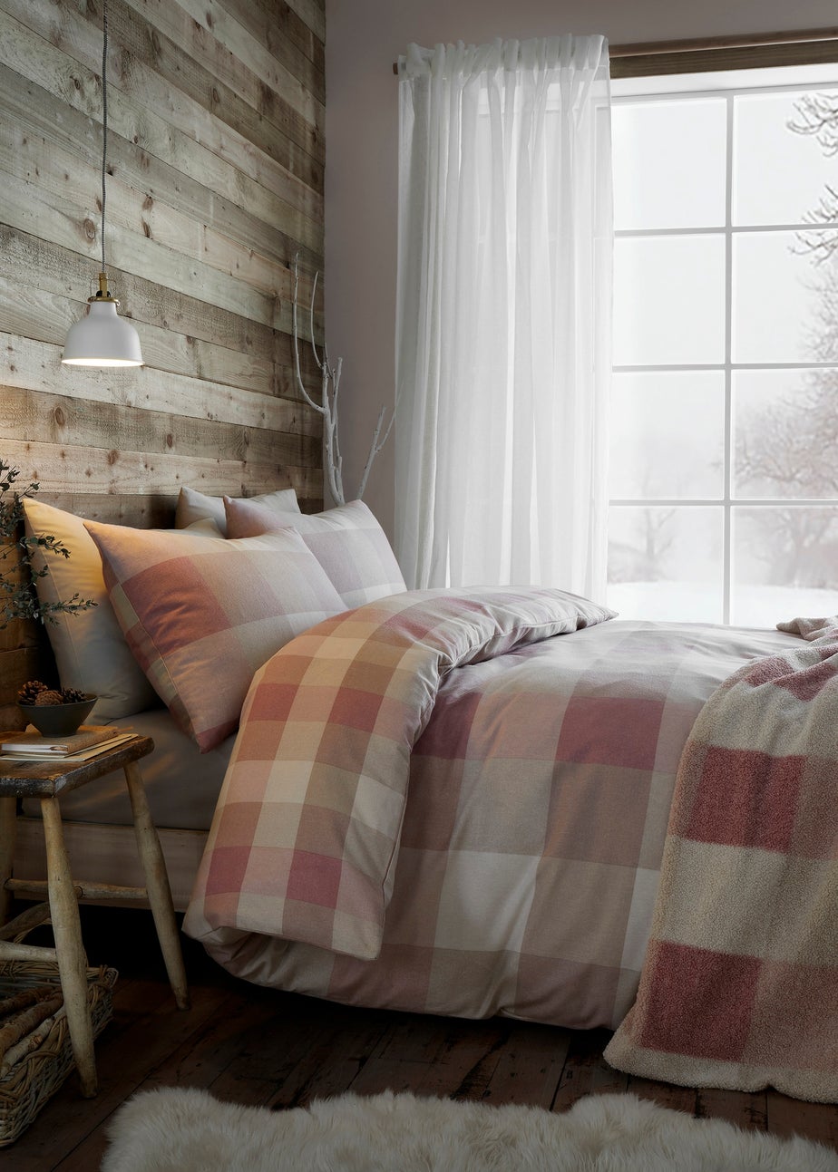 Appletree Ashford Check  Reversible Natural Throw