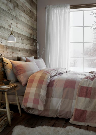 Appletree Ashford Check  Reversible Natural Throw