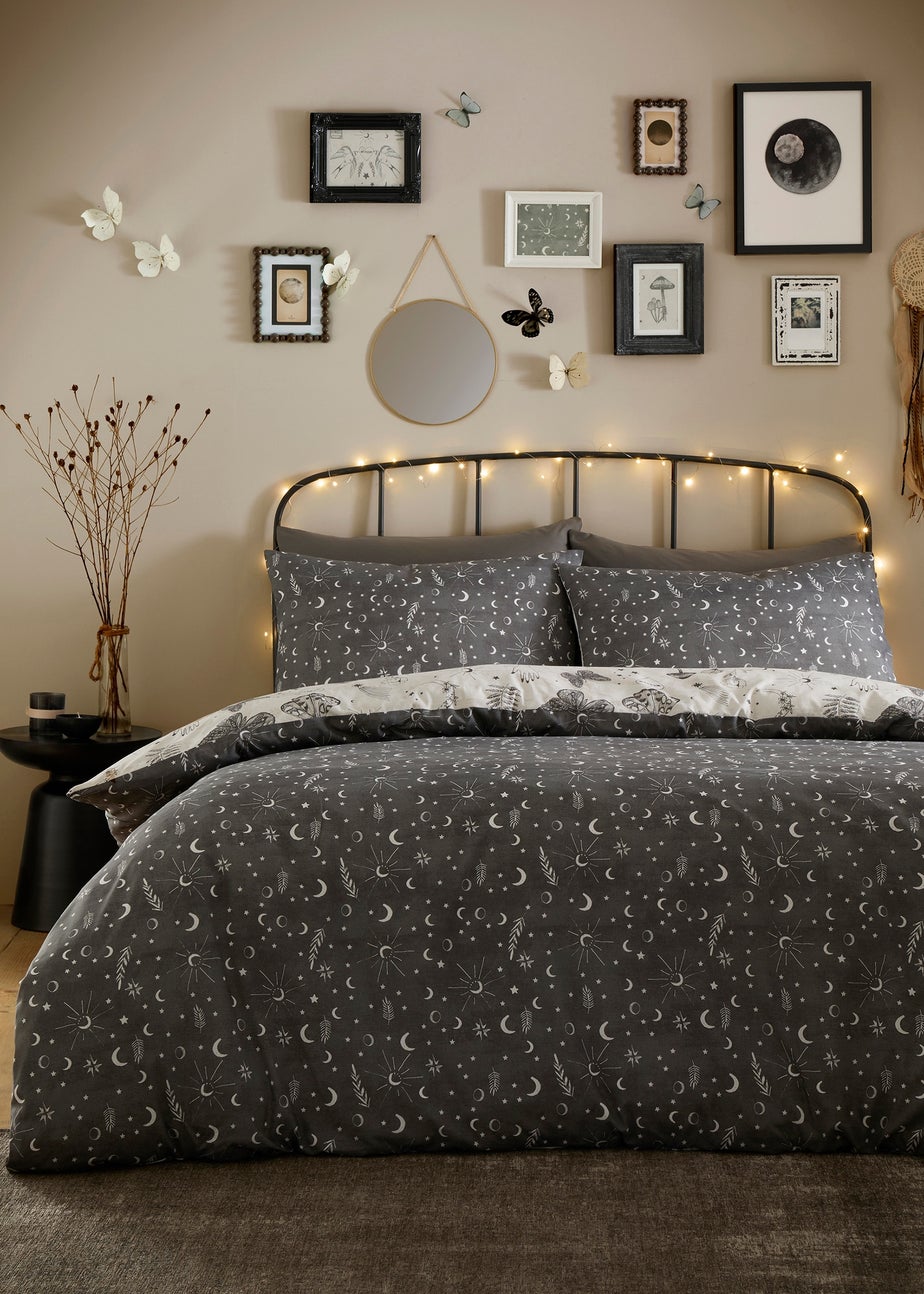 Fusion Celeste Reversible Grey Duvet Cover Set