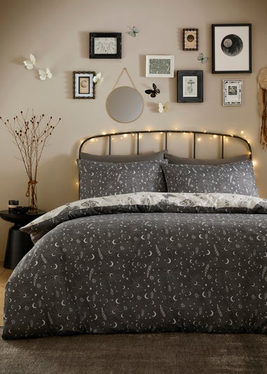 Fusion Celeste Reversible Grey Duvet Cover Set