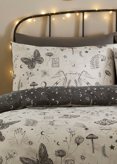 Fusion Celeste Reversible Grey Duvet Cover Set