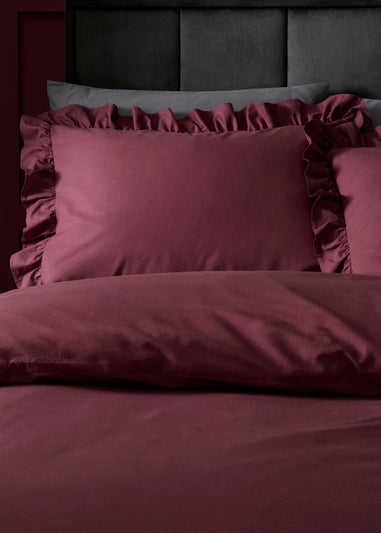 Appletree Cassia Frill Berry Duvet Cover Set