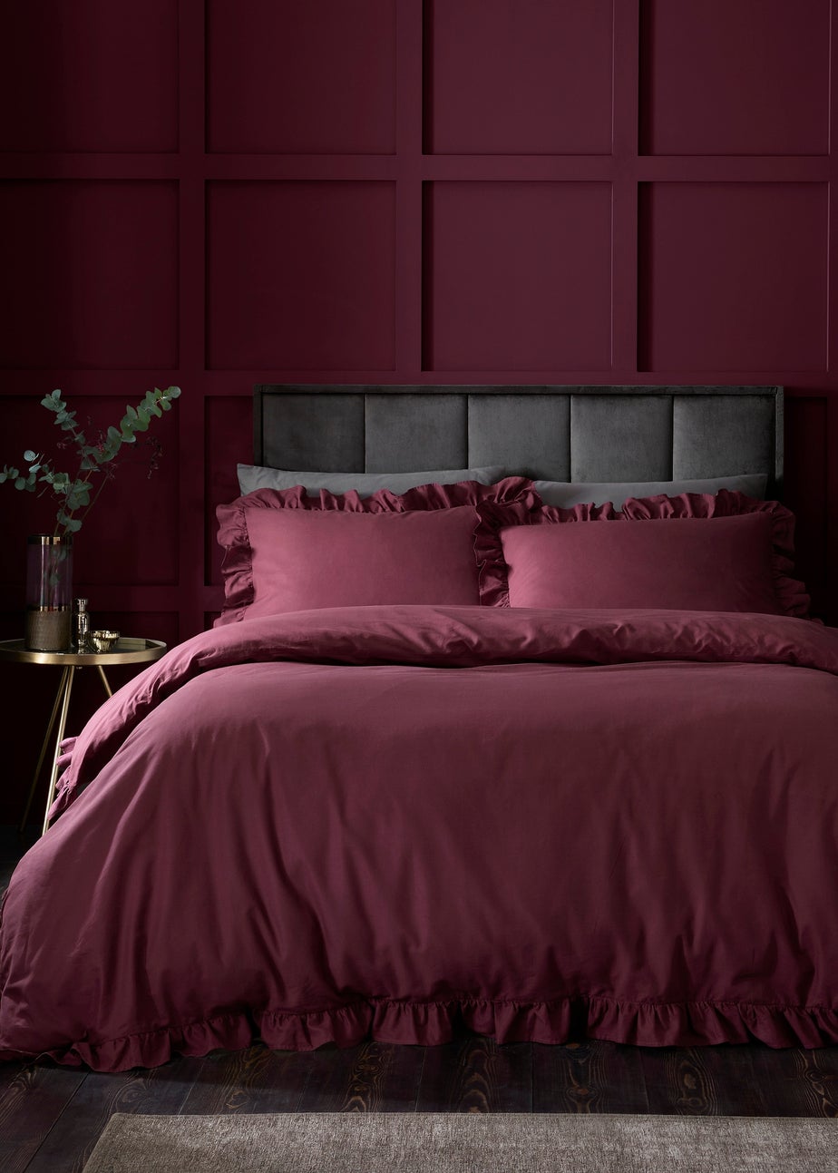 Appletree Cassia Frill Berry Duvet Cover Set