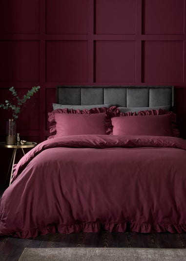 Appletree Cassia Frill Berry Duvet Cover Set