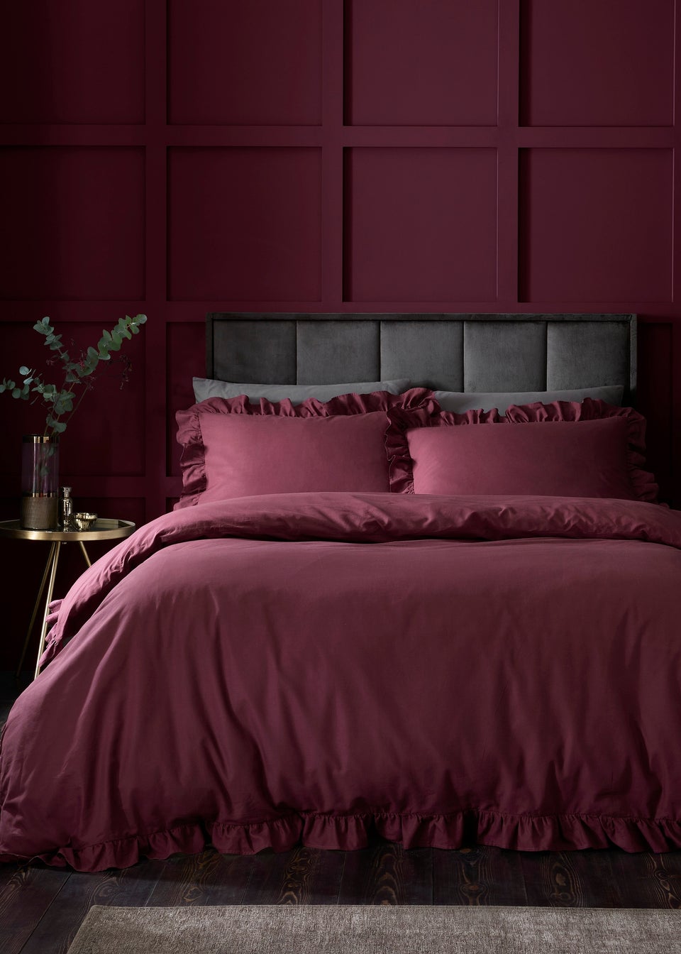 Appletree Cassia Frill Berry Duvet Cover Set