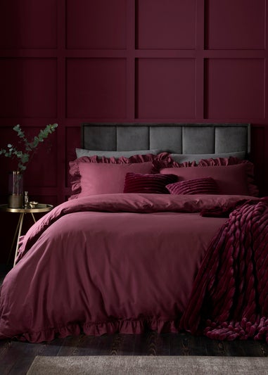 Appletree Cassia Frill Berry Duvet Cover Set