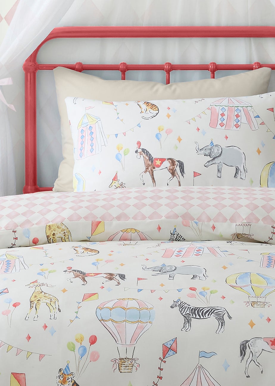 Bedlam Circus Time Digitally Printed Multi Colour Duvet Cover Set