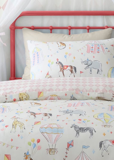 Bedlam Circus Time Digitally Printed Multi Colour Duvet Cover Set