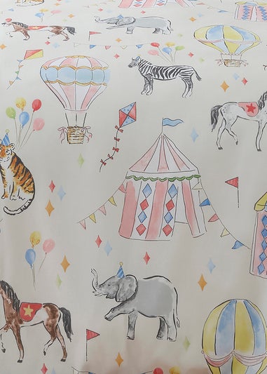 Bedlam Circus Time Digitally Printed Multi Colour Duvet Cover Set