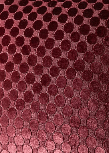 Soiree Velvet Spot Velvet Burgundy Filled Cushion