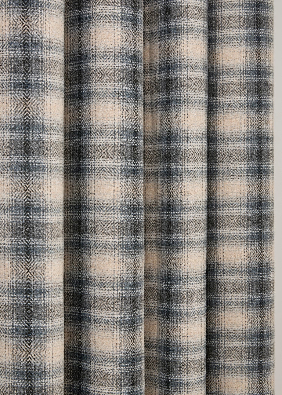 Curtina Everett Jacquard Heavyweight Grey Eyelet Curtains